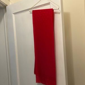 Stunning,  Red Silk hand rolled scarf